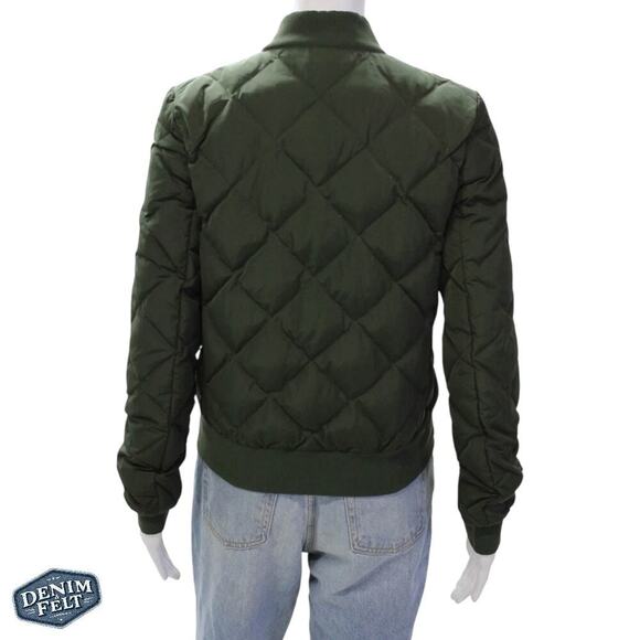 Alo Yoga Idol Quilted Bomber Jacket Hunter Green Size Small Studio Street Style - Picture 9 of 15